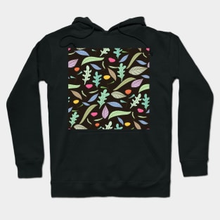 Minimal Colorful Abstract Leaf Pattern Hoodie